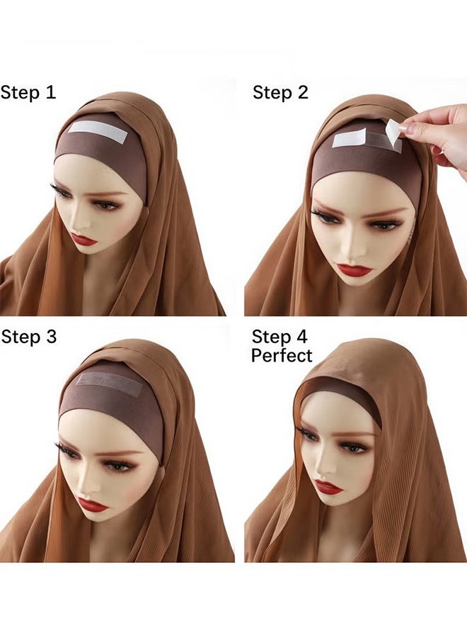 واي جيه 1 حزمة من الشريط ذي الوجهين، مناسبة لملابس غطاء الرأس، وملصقات الحجاب، وشريط ذي وجهين، وشريط قوي، مناسبة لمختلف أقمشة الملابس والتنورات، (حزمة واحدة 36 قطعة) - Image 5