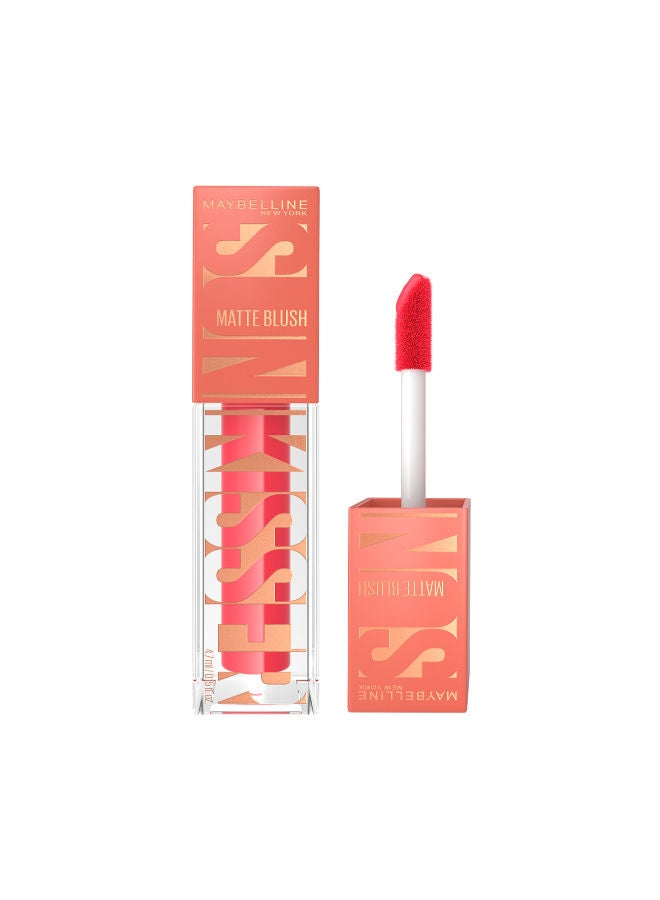 MAYBELLINE NEW YORK MAYBELLINE SUNKISSER 12H LONGWEAR MULTI-USE MATTE LIQUID BLUSH, SUNKISSER BRONZER, BLENDABLE, BUILDABLE, 30 PINK MIRAGE  - Image 1