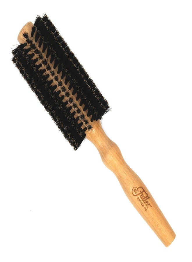 fuller brush فرشاة شعر فولر برش من الخشب الطبيعي - مقبض مريح منحني - شعيرات خنزير حقيقية - نمط تجعيد حلزوني للشعر المجعد والقصير - تصفيف وتوجيه مع لمعان طبيعي (جميع الأنماط) - Image 1