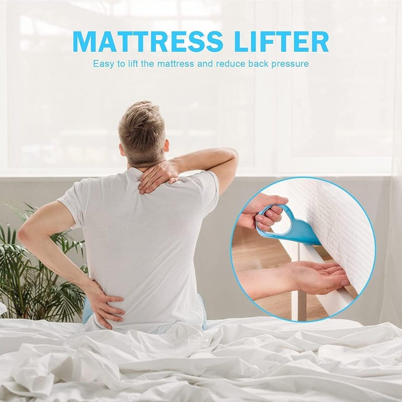 Mattress Lifter & Bedsheet Tucker Tool - 38 cm Ergonomic Stand Elevator for Easy Bed Making | Lift & Tuck Bed Sheets Effortlessly (Pack of 1)  - Image 3
