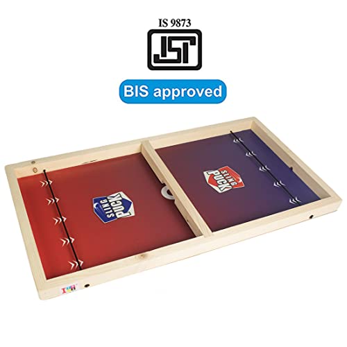 Wembley Games for Boys 10 Years String Hockey Fastest Finger Board Game Fast Sling Puck Snake Ladder and Ludo 3 in 1 Parent Children Family Indoor Games for Kids Wooden - BIS Approved - Image 2