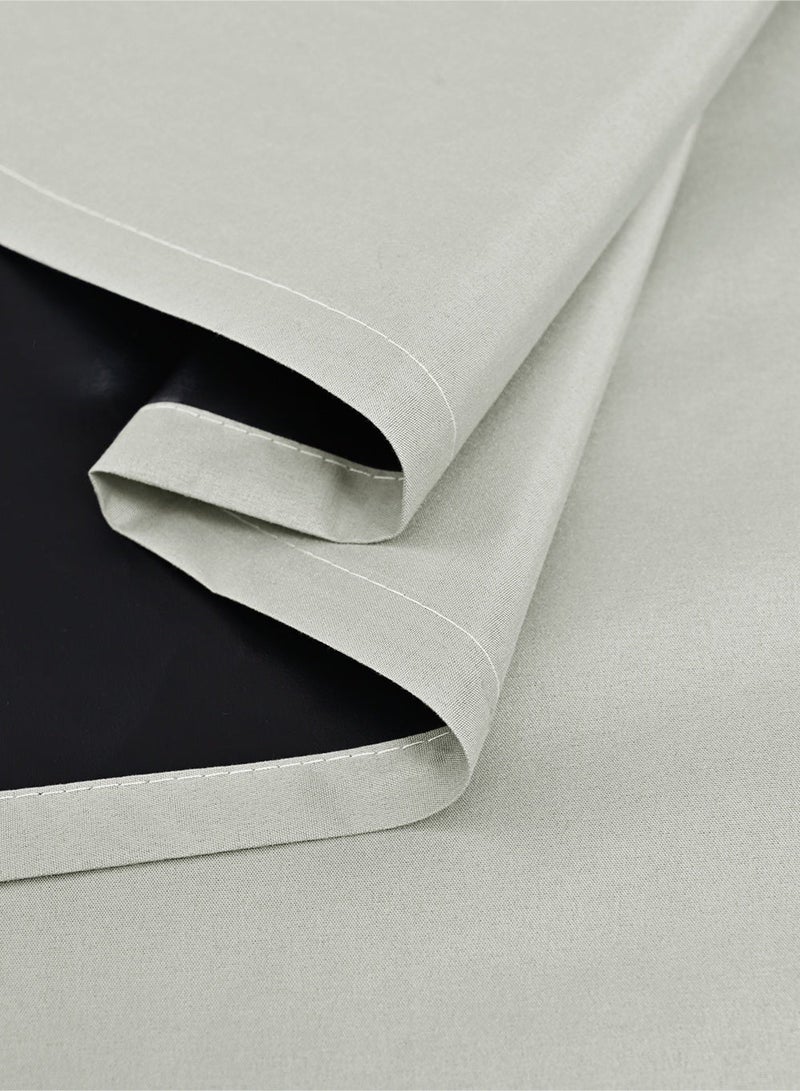 EzzySo ستائر معتمة 100% من قطعتين 2 لوحات تغطية نوافذ لغرفة النوم عازلة حرارية ستائر مظلمة مع حلقات حجب الضوء ستائر معتمة لغرفة المعيشة باللون الأبيض الفاتح - Image 5