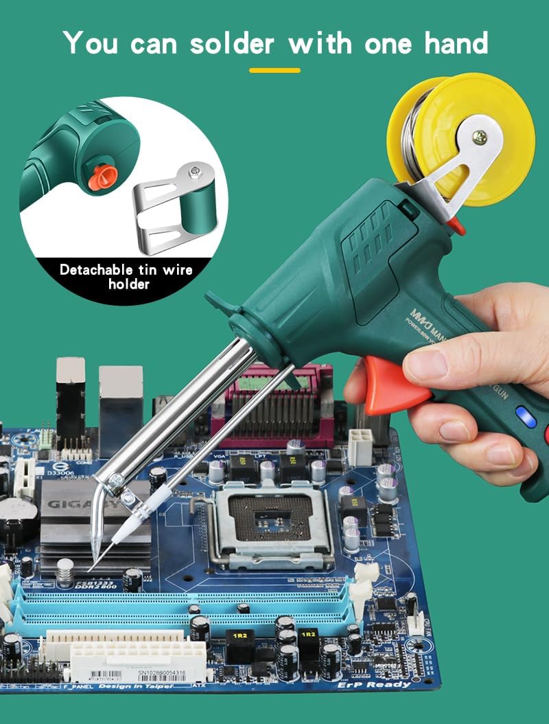 Iktu Soldering Gun, Automatic 60W Soldering Iron Kit Solder Welding Gun for Jewelry,Home DIY, Circuit Boards, Electronics Repair - Image 4