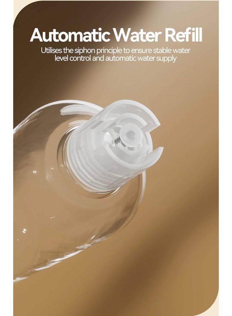 Automatic Cat Dog Bowl with Water Fountain - Double Bowl for Drinking and Food - Pet Bowl Holder (Blue) - Image 4