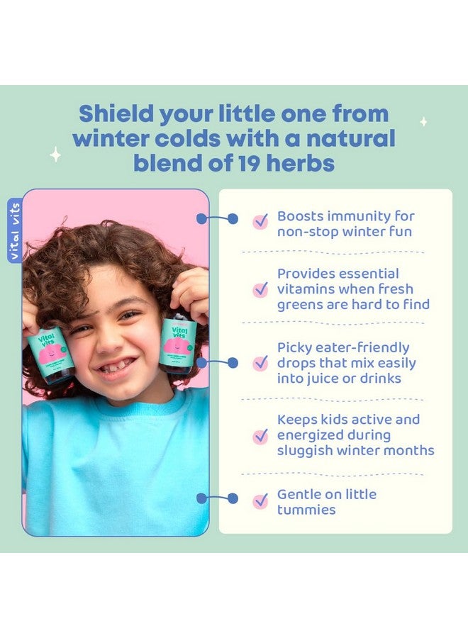 JoySpring Vital Vits - Kids Liquid Multivitamin - 1 fl oz (30 Servings) | Herbal Liquid Vitamins for Kids | Natural Flavor | Toddler Liquid Multivitamin for Kids with Elderberry, Spirulina, and More - Image 2