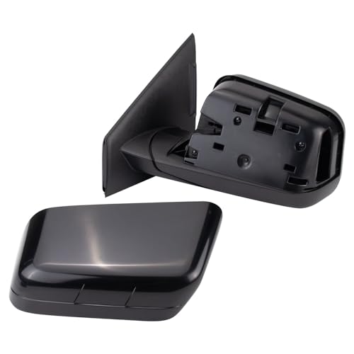 TRQ Driver & Passenger Side Mirror Set with Heat without Housing Turn Signal without Blind Spot Indicator Compatible with 2011 Ford Edge FO1320468 FO1321468 - Image 4