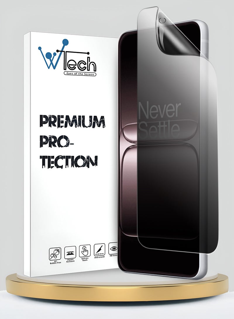 Wtech OnePlus 13s 5G 2025 Premium Hydrogel Anti Spy / Anti Privacy Film Thin and Flexible Screen Protector (MSHFMP) - Clear - Image 1