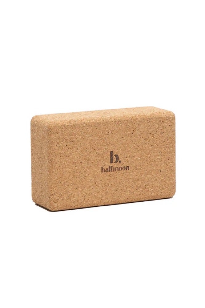 HALFMOON Cork Block – Compact 3″ Natural Cork Yoga Block” - Image 3