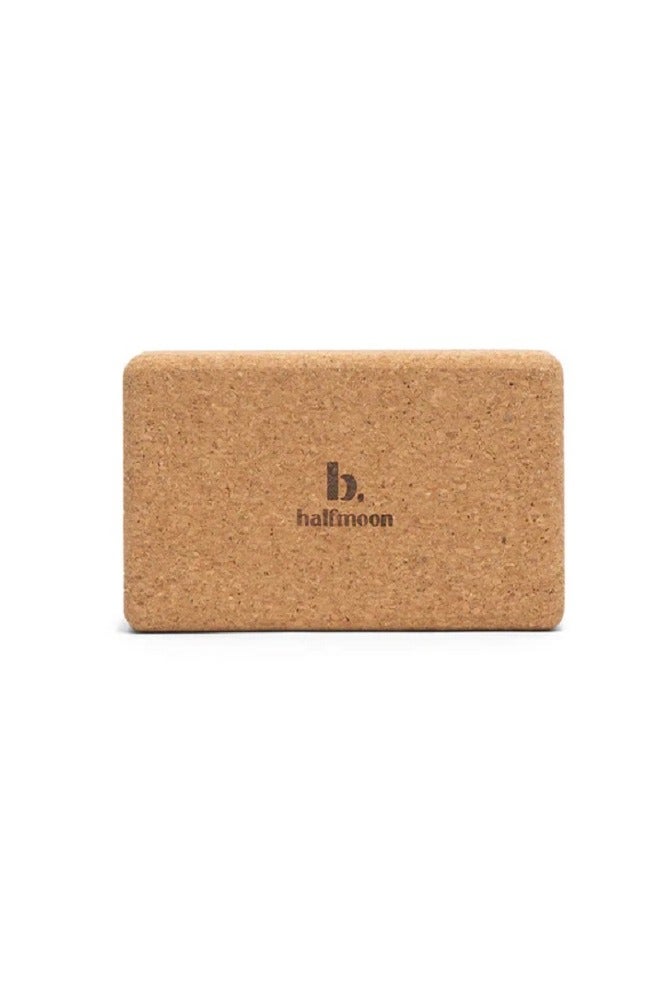HALFMOON Cork Block – Compact 3″ Natural Cork Yoga Block” - Image 4