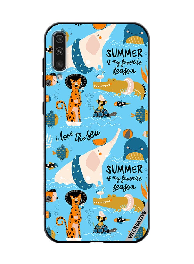 VR CREATIVE Protective Case Cover For Samsung Galaxy A50/A50s Funny Cat Design Multicolour - Image 1