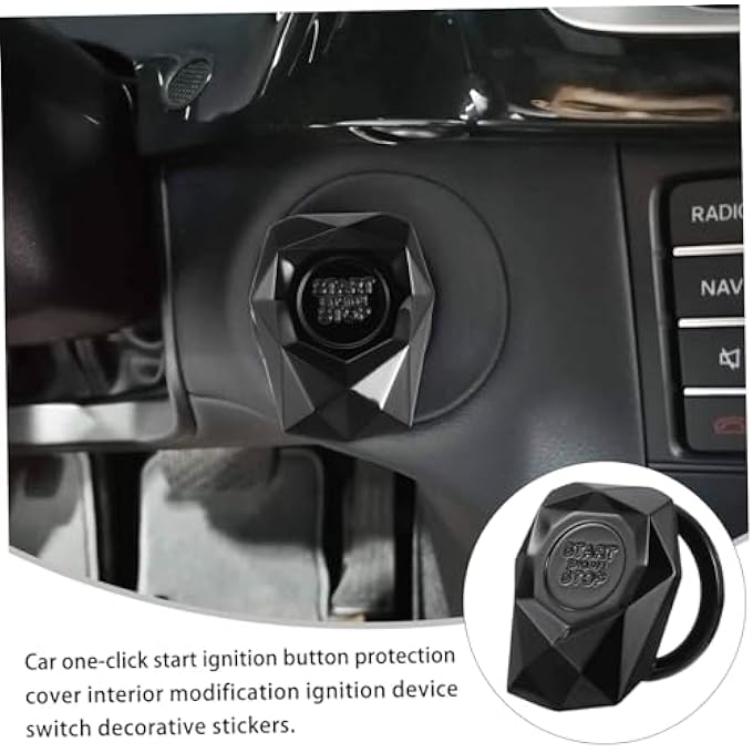 KASTWAVE Universal Car Engine Start Button Cover Stylish Ignition Key Bling Ring Sticker Decorative Accessories For Your Vehicle - Image 5