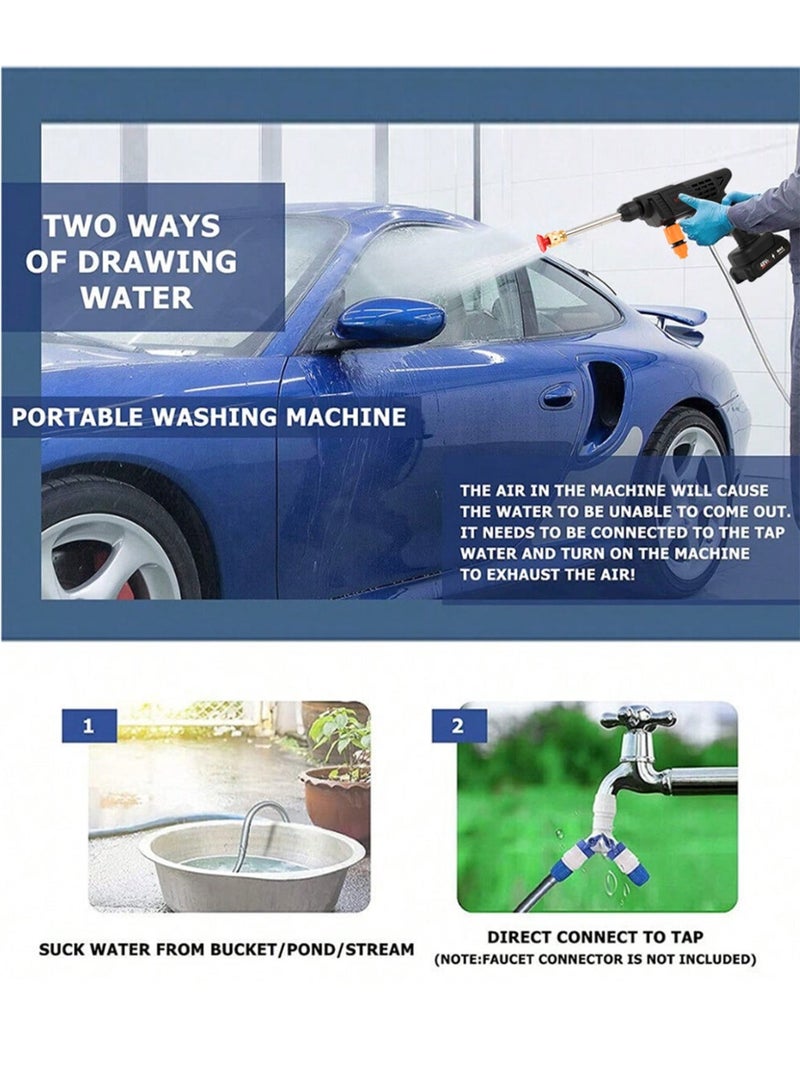 LAC LAICHY 48V Cordless Pressure Washer Gun Dual Battery Power Portable Pressure Washer Multi-Functional Nozzle - Image 5