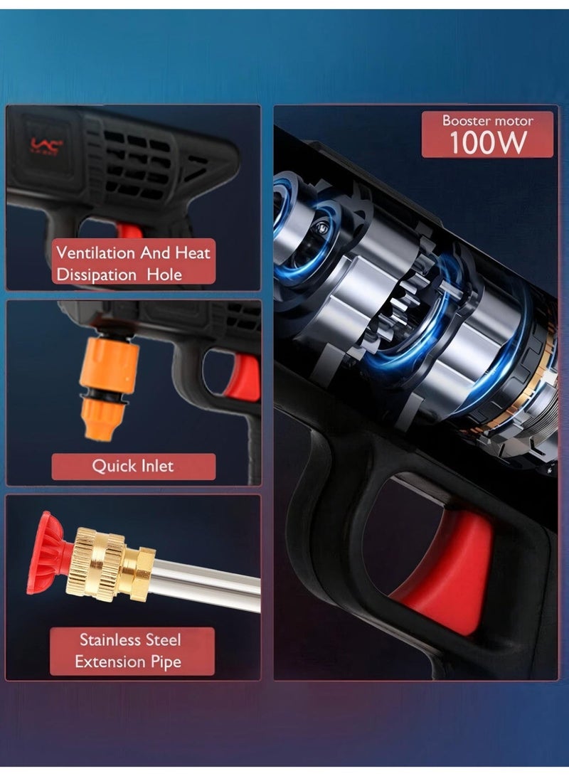 LAC LAICHY 48V Cordless Pressure Washer Gun Dual Battery Power Portable Pressure Washer Multi-Functional Nozzle - Image 3