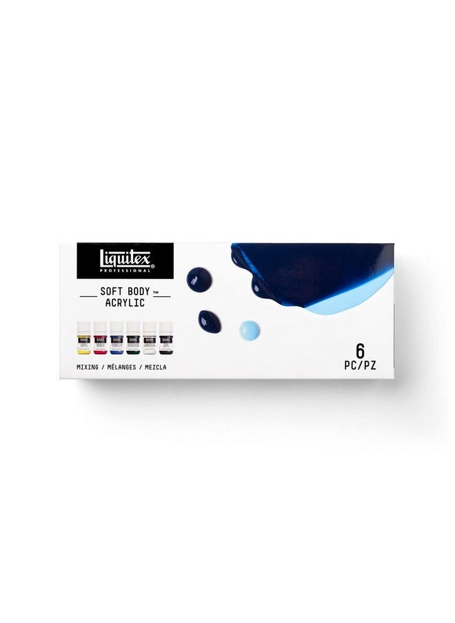 Liquitex Professional Soft Body Acrylic Paint 6 X 22Ml (0.74Oz) Mixing Set  - Image 1