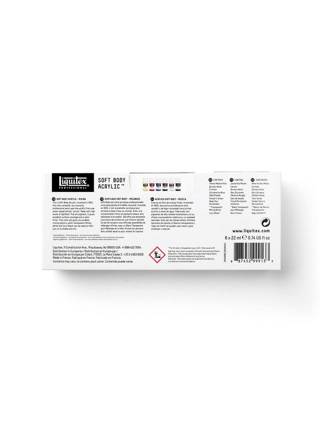 Liquitex Professional Soft Body Acrylic Paint 6 X 22Ml (0.74Oz) Mixing Set  - Image 5