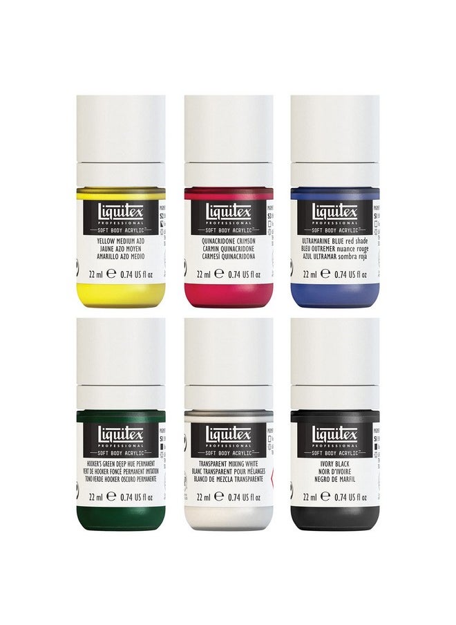 Liquitex Professional Soft Body Acrylic Paint 6 X 22Ml (0.74Oz) Mixing Set  - Image 3