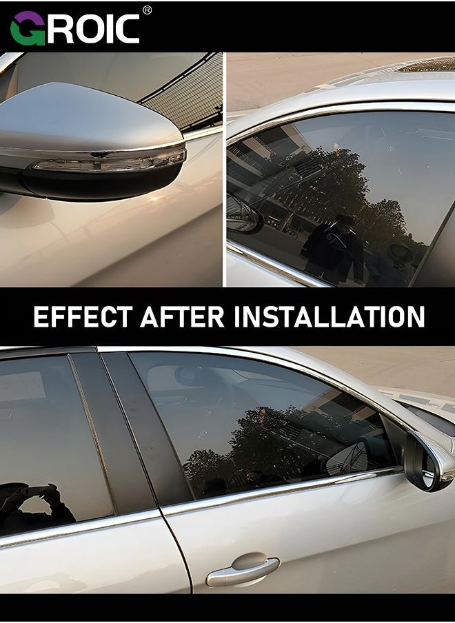 GROIC - 0.79"*49 Ft Chrome Molding Trim, Car Auto Truck Side Exterior Edge Lip Protect Sticker DIY Exterior Decoration for Bumper Door Guard Protection, Car Scratchproof DIY Moulding Trim Strip Line - Image 1
