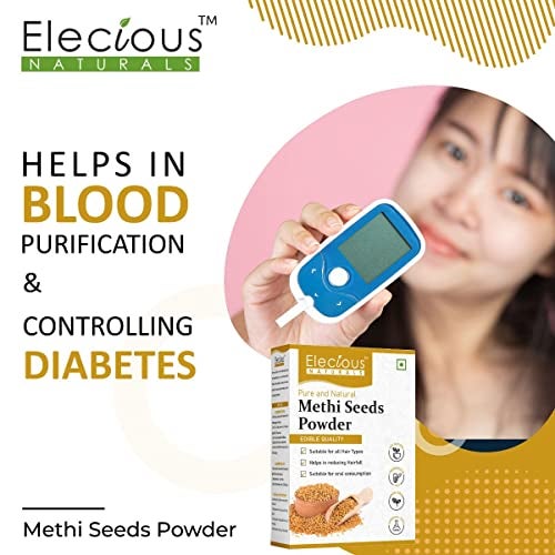Elecious 100% Methi Seed Powder For Hair Growth - 200 g | Fenugreek Powder | 100% Pure and Natural | Ideal for Hair care, Hair growth, Skin care and Eating - Image 4