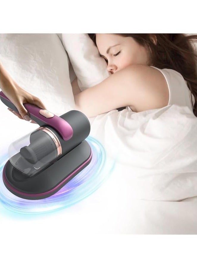 عربست أداة إزالة غبار منزلية عالية التردد وقوية في المنزل، مكنسة كهربائية محمولة باليد لإزالة الغبار، مكنسة كهربائية لاسلكية مزدوجة لإزالة الغبار لاسلكيًا لتنظيف الوسائد والأرائك (اللون: أرجواني) - Image 4