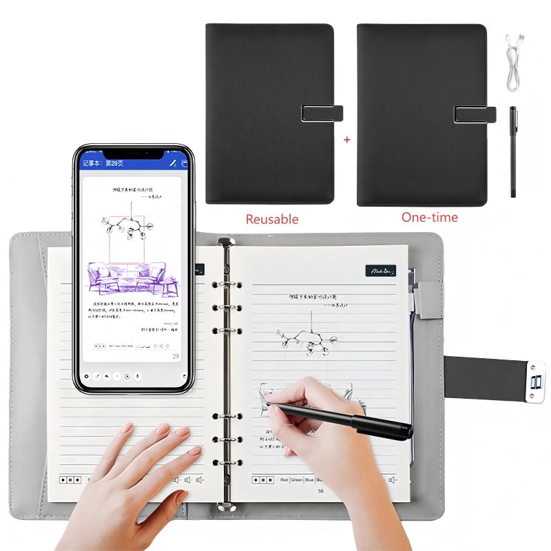 lewitools Smart Digital Pen Real-Time Sync Write on Paper Sync to Phone Mobile Voice to Text Sync Handwritten Notes Handwriting Voice to Digital Texts Storage Voice-Controlled Painting - Image 2