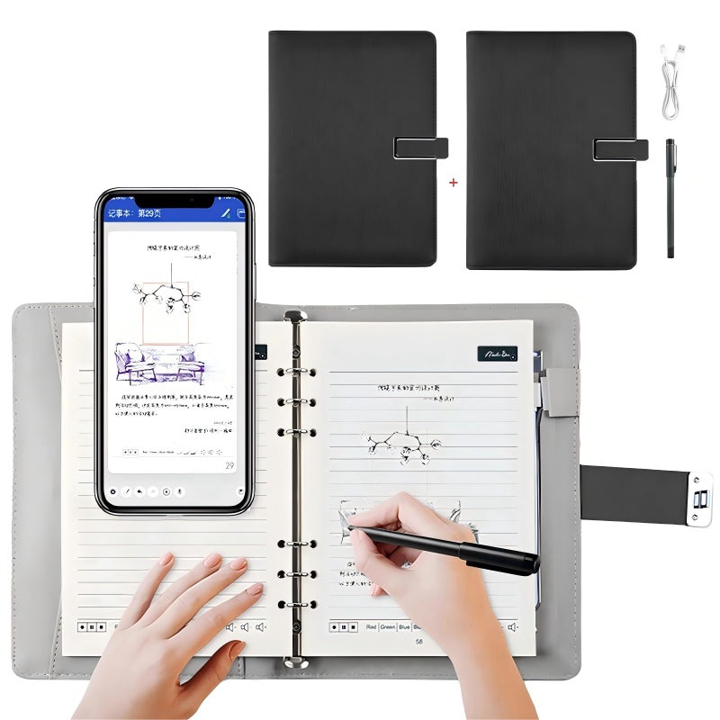 lewitools Smart Digital Pen Real-Time Sync Write on Paper Sync to Phone Mobile Voice to Text Sync Handwritten Notes Handwriting Voice to Digital Texts Storage Voice-Controlled Painting - Image 1