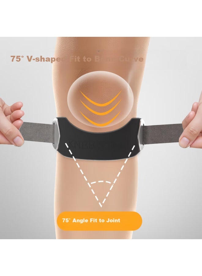 Gui Feng Guifeng Patella Strap Knee Brace Summer Sports Knee Support For Mountaineering, Running, Jump Rope, Badminton, Meniscus Knee Black - Image 3