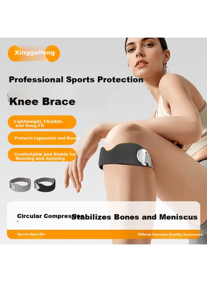 Gui Feng Guifeng Patella Strap Knee Brace Summer Sports Knee Support For Mountaineering, Running, Jump Rope, Badminton, Meniscus Knee Black - Image 1