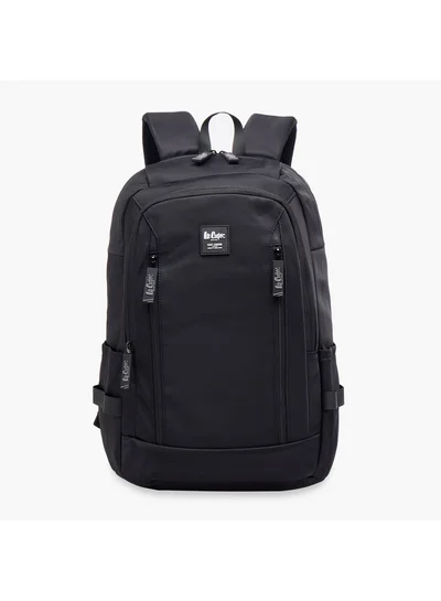 Lee Cooper Boys Solid Backpack with Adjustable Straps and Zip Closure - 19x35x50 cm