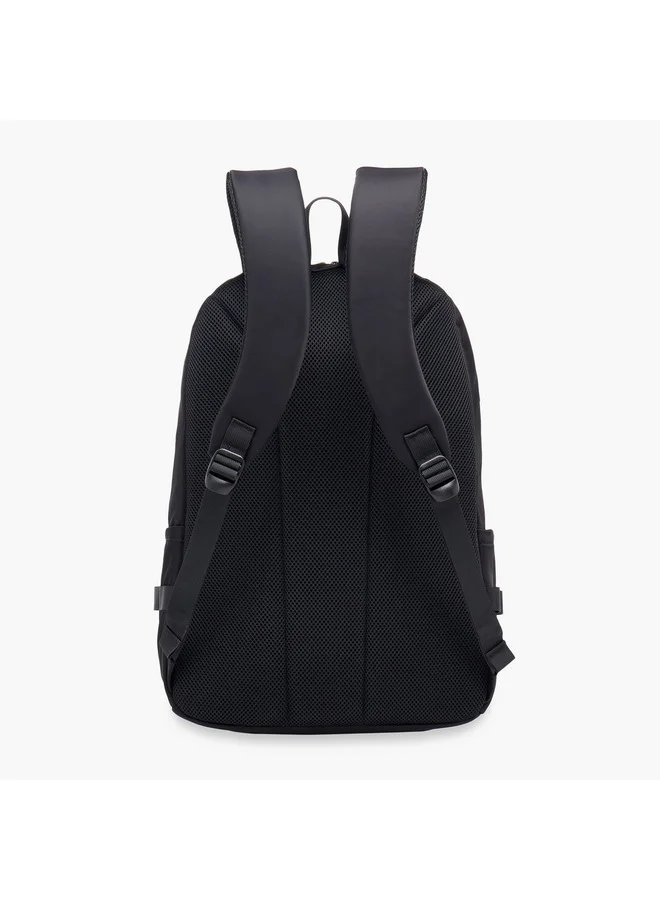 Lee Cooper Boys Solid Backpack with Adjustable Straps and Zip Closure - 19x35x50 cm