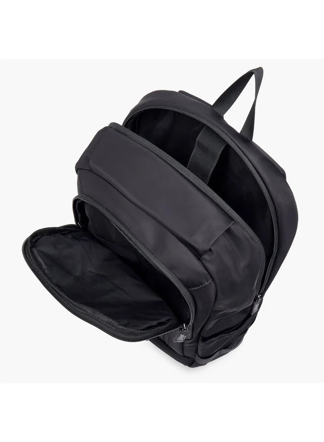 Lee Cooper Boys Solid Backpack with Adjustable Straps and Zip Closure - 19x35x50 cm