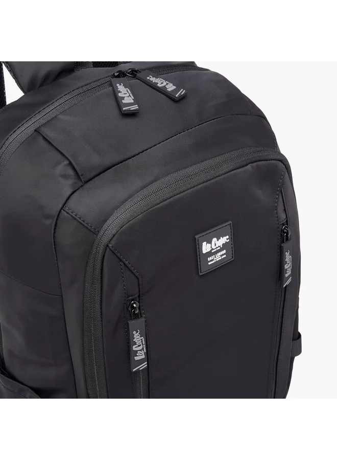 Lee Cooper Boys Solid Backpack with Adjustable Straps and Zip Closure - 19x35x50 cm