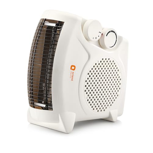 Orient Electric Areva Portable Room Heater | 2000W | Two Heating Modes | Advanced Overheat Protection | Horizontal & Vertical Mount | 1-year replacement warranty by Orient | White - Image 1
