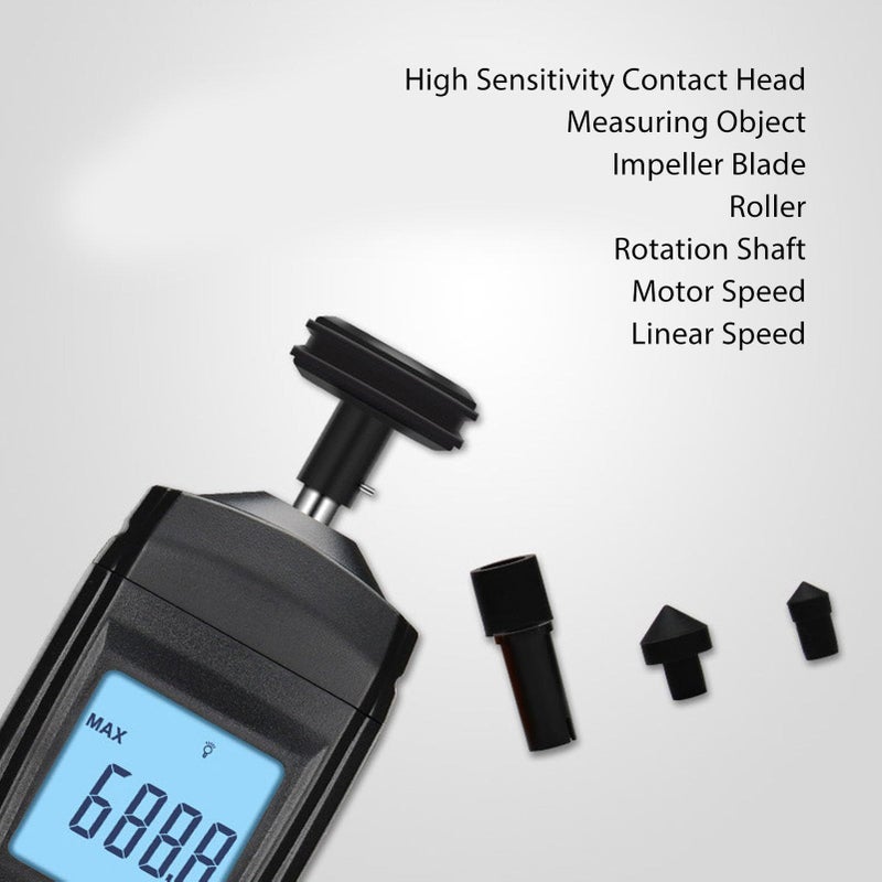 Handheld Digital Tachometer Motor Speed Gauge RPM Laser Testing - Image 3