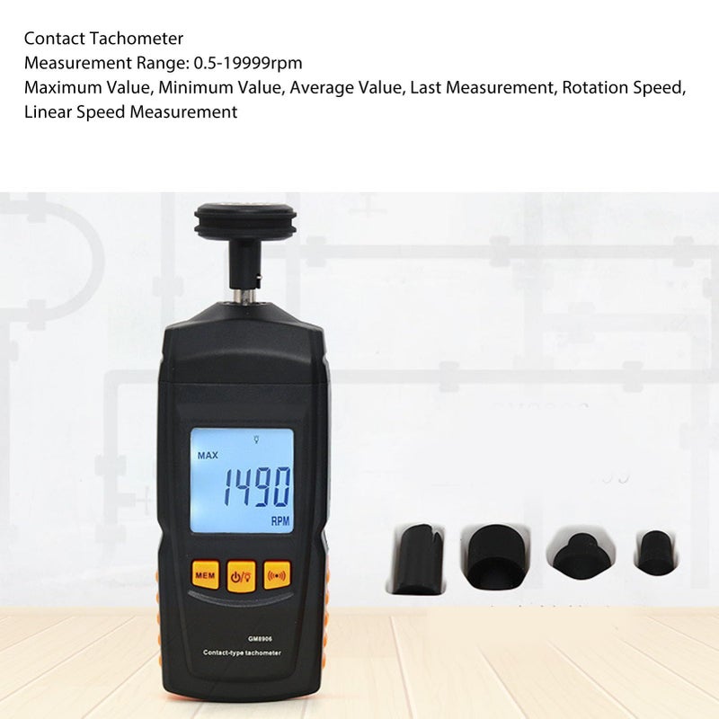 Handheld Digital Tachometer Motor Speed Gauge RPM Laser Testing - Image 4