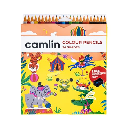 Camlin Kokuyo 4192567 24-Shade Full Size Colour Pencil Set (Assorted) - Image 1