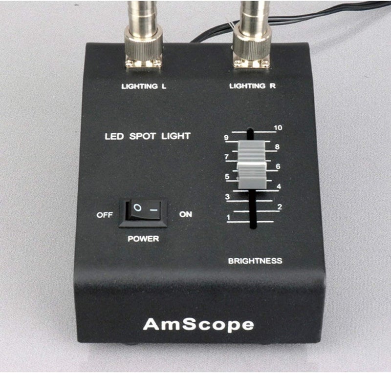 AmScope LED6W Powerful 6 Watt LED Dual Gooseneck Lights Illuminator Black 1 Count Pack of 1 - Image 3