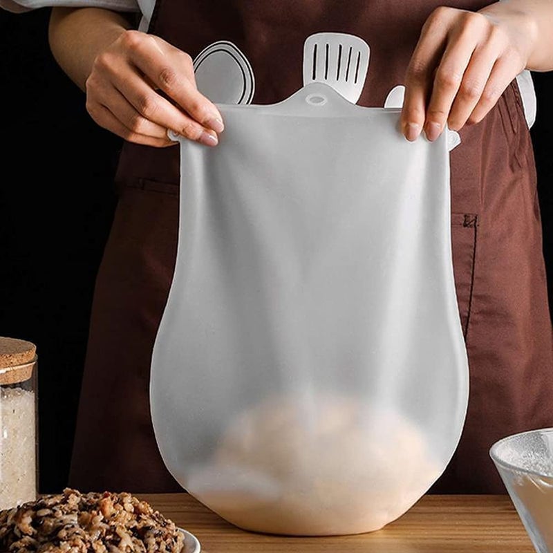 ENNCOZY ENNCOZY Silicon Atta Kneading Dough Maker Bag Silicone Preservation Magic Kneading Bag for Mixer for Bread Pastry Pizza Tortilla FlourMixing Bag Best NonToxic Multifunctional Cooking Tool  - Image 5