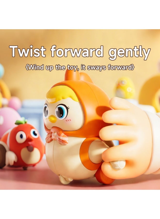 Dowmoo Cute Magnetic Wind-Up Chicken Toy Set | Interactive Mother Hen u0026 Chicks with Swinging, Spinning u0026 Magnetic Adhesion – Educational Toddler Toy for Kids, Perfect Birthday Gift - Image 3