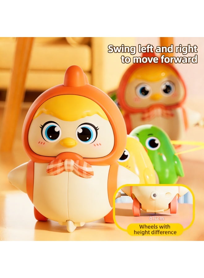 Dowmoo Cute Magnetic Wind-Up Chicken Toy Set | Interactive Mother Hen u0026 Chicks with Swinging, Spinning u0026 Magnetic Adhesion – Educational Toddler Toy for Kids, Perfect Birthday Gift - Image 2