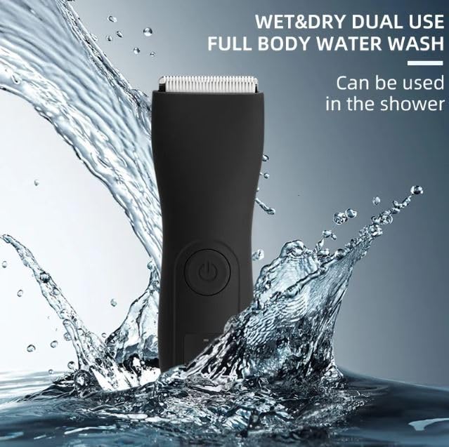 Kixre Body Hair Trimmer for Men Waterproof Adjustable Mens Groomer with Ceramic Cutting Heads for the Whole Body - Image 5