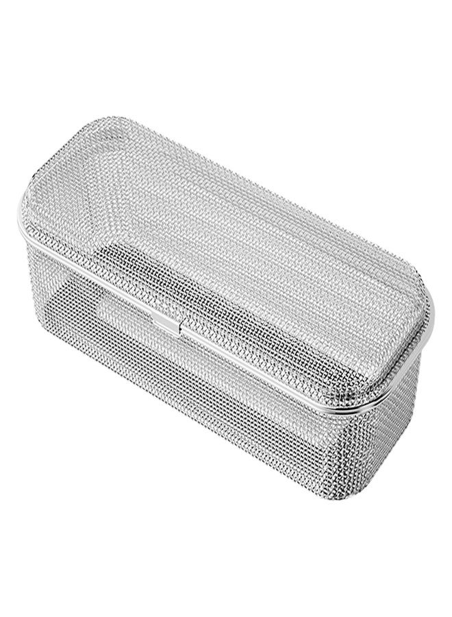 HOZETOKE Dishwasher Basket, 18/8 Food-Grade Stainless Steel Dishwasher Basket for Small Item, Bottle Accessories, Scoops, Forks, Chopsticks Cleaning Basket, Silver - Image 1
