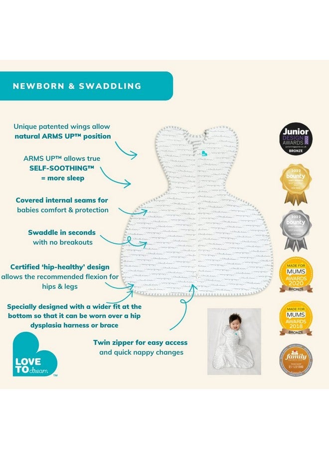 Love to Dream Swaddle UP Transition Bag, Hip Dysplasia, White, Medium, Specially Designed Swaddle Up with a Wider fit at The Bottom so That it can be Worn Over a Hip dysplasia Harness or Brace - Image 4