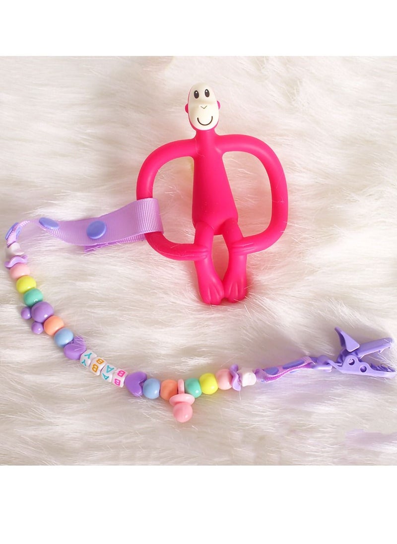 MissTiara - 5 PCS Dummy Clips and Dummy Case Silicone Dummy Holder Case Boys Girl Soother Chain Holder Set Pacifier Case and Dummy Box for Baby Dummies, Nipple Shield Case for Home or Travel - Image 1