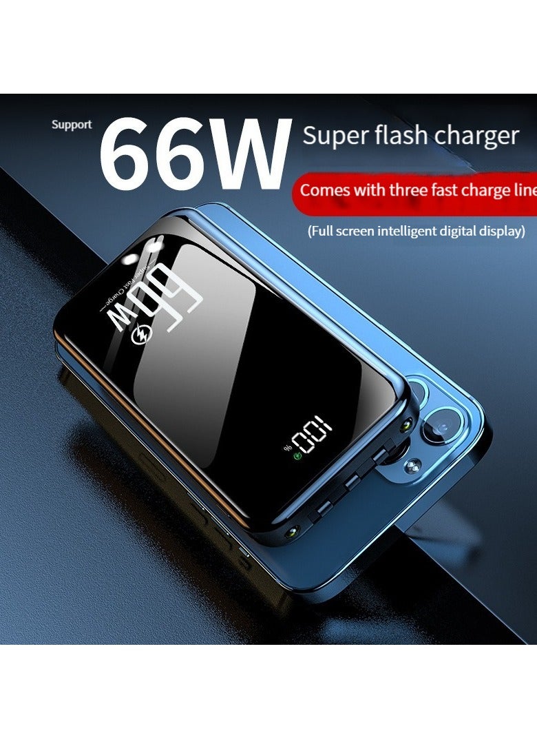66W super fast charging digital display power bank 10000mAh large capacity two-way fast charging power bank black - Image 5