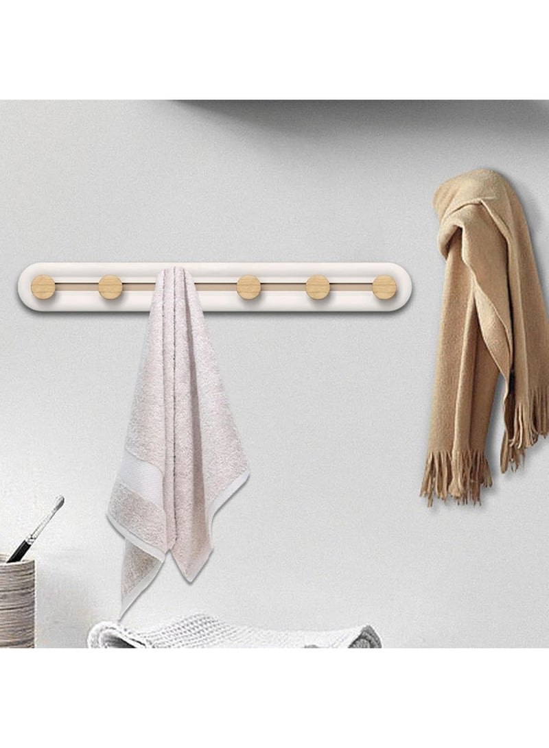 Cobest Household Hook Rack, 6 Sliding Hook Rack, Drilling Free Reusable Clothes Hat Bag Racks, Suitable for Bedroom, Bathroom, Kitchen Utensils, Garden, Office - Image 3