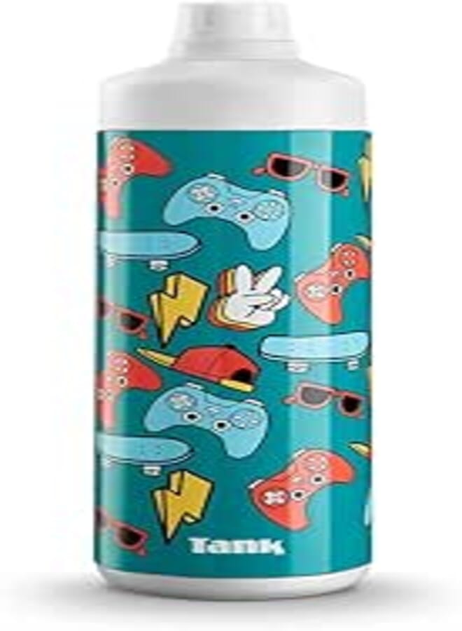 Tank Insulated Plastic Water Bottle Mini 650mL, Games, BPA Free