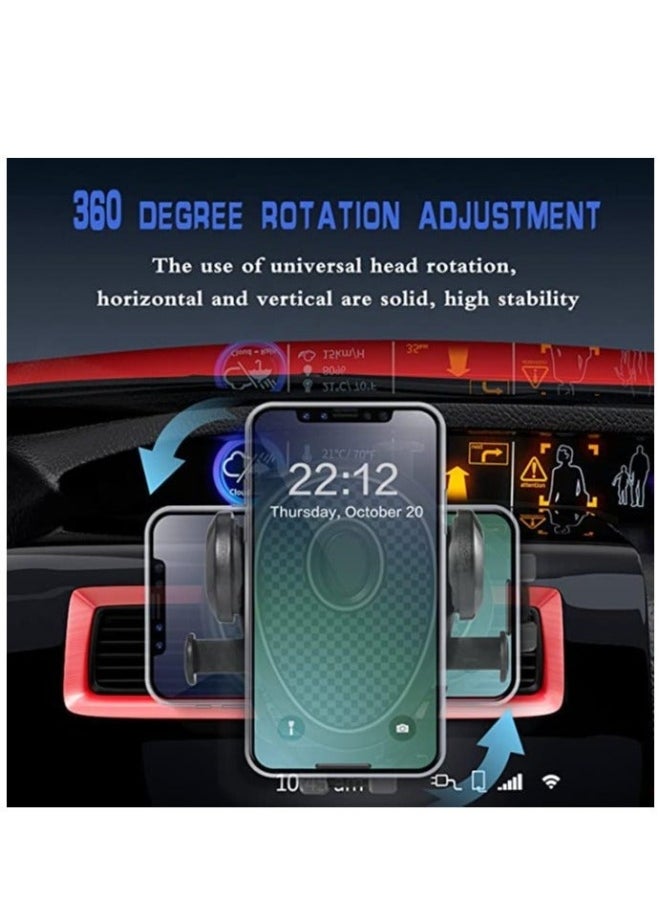 Generic - Universal Car Phone Holder, Air Vent Car Mount Cell Phone Holder Car Phone Stand with Windshield Fit Thick Case & Heavy Phone Friendly Fit for All mobile phone Iphone Samsung - Image 1