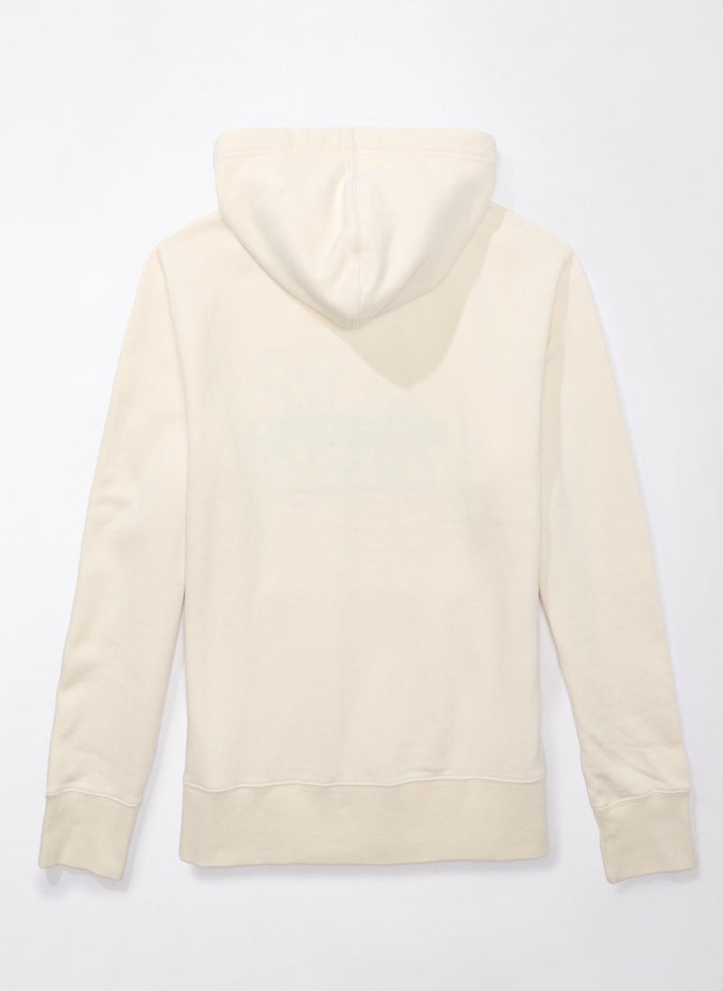 Plaid Applique Graphic Drawstring Pullover Hoodie
