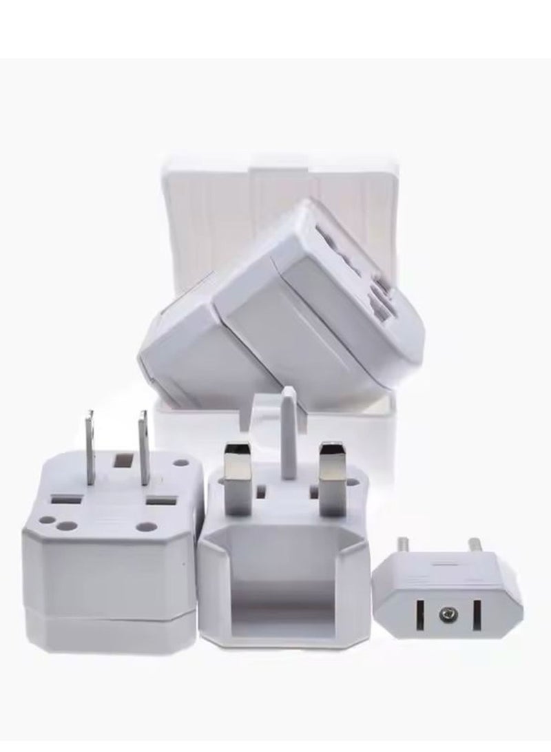 BlueFire Universal Travel Adapter 3 in 1 – Worldwide Multi Plug Socket with 3 AC Outlets (10A/250V) – Portable Power Converter for 150+ Countries – Compact, Non-Grounding  - Image 1