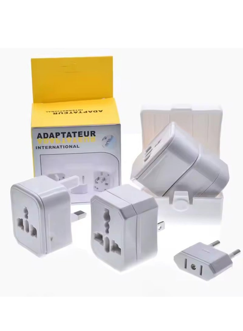 BlueFire Universal Travel Adapter 3 in 1 – Worldwide Multi Plug Socket with 3 AC Outlets (10A/250V) – Portable Power Converter for 150+ Countries – Compact, Non-Grounding  - Image 4